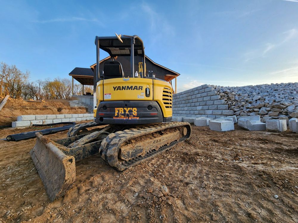 Fry's Excavating trackhoe at work
